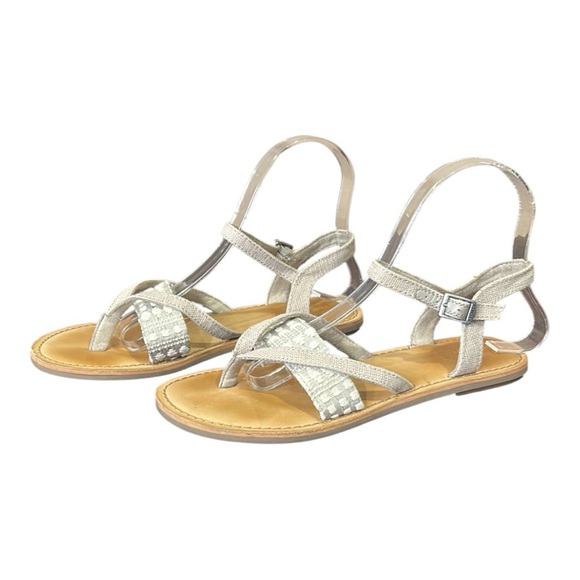 Toms Women's Lexie Oxford Tan Heritage Diamond Tribal Sandal Size 6 - Picture 6 of 13